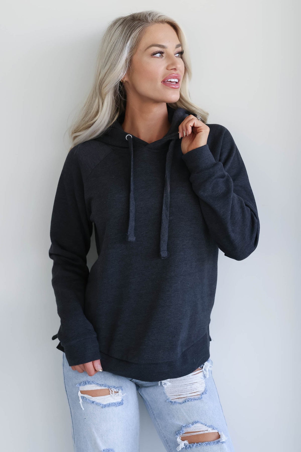 Cozy Town Population Me Hoodie - Charcoal - Closet Candy Boutique