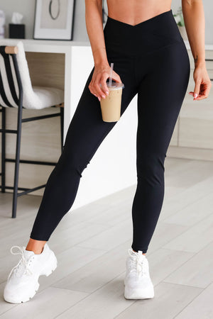 Real Active Crossover Leggings - Black, Closet Candy, 1