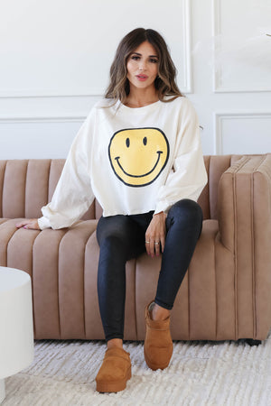 ALL SMILES LONG SLEEVE TOP