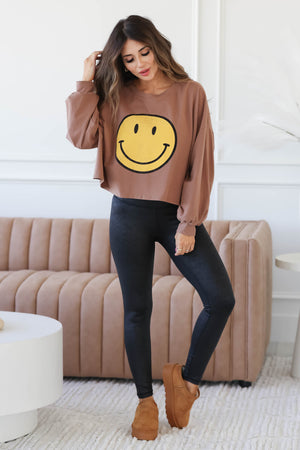 ALL SMILES LONG SLEEVE TOP