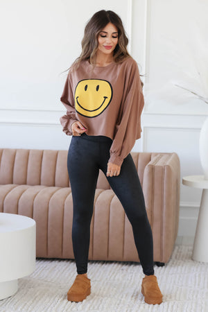 ALL SMILES LONG SLEEVE TOP