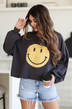 ALL SMILES LONG SLEEVE TOP