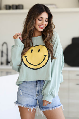 ALL SMILES LONG SLEEVE TOP