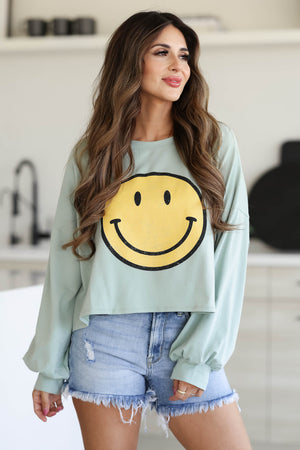 ALL SMILES LONG SLEEVE TOP