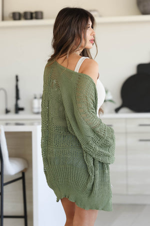 Cozy Breeze Open-Knit Cardigan