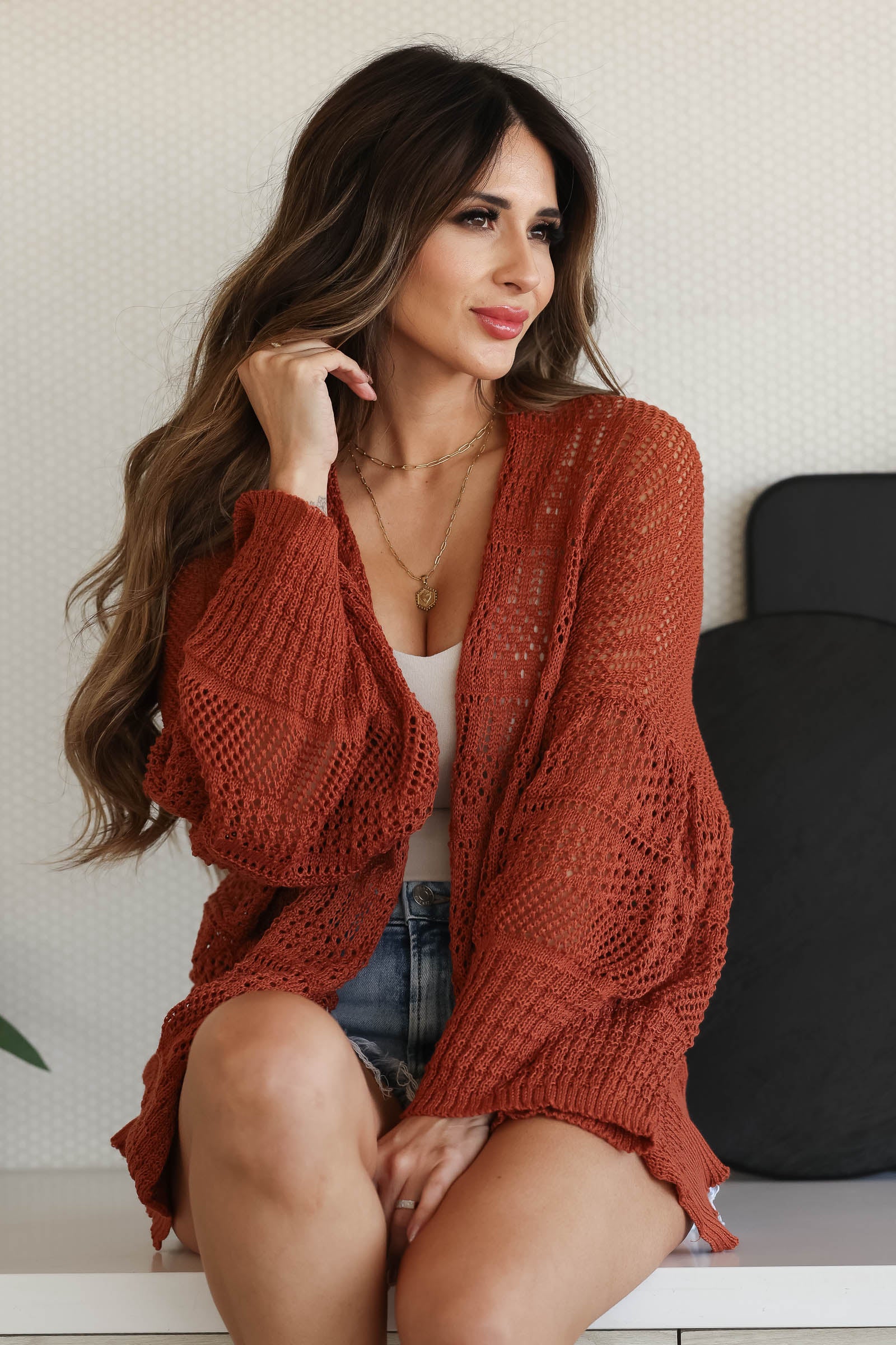 Cozy Breeze Open-Knit Cardigan