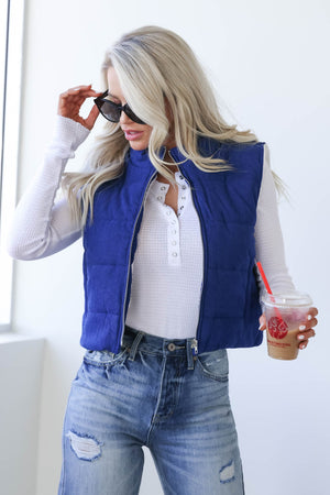 Heavily Invested Vest - Blue, Closet Candy, 5