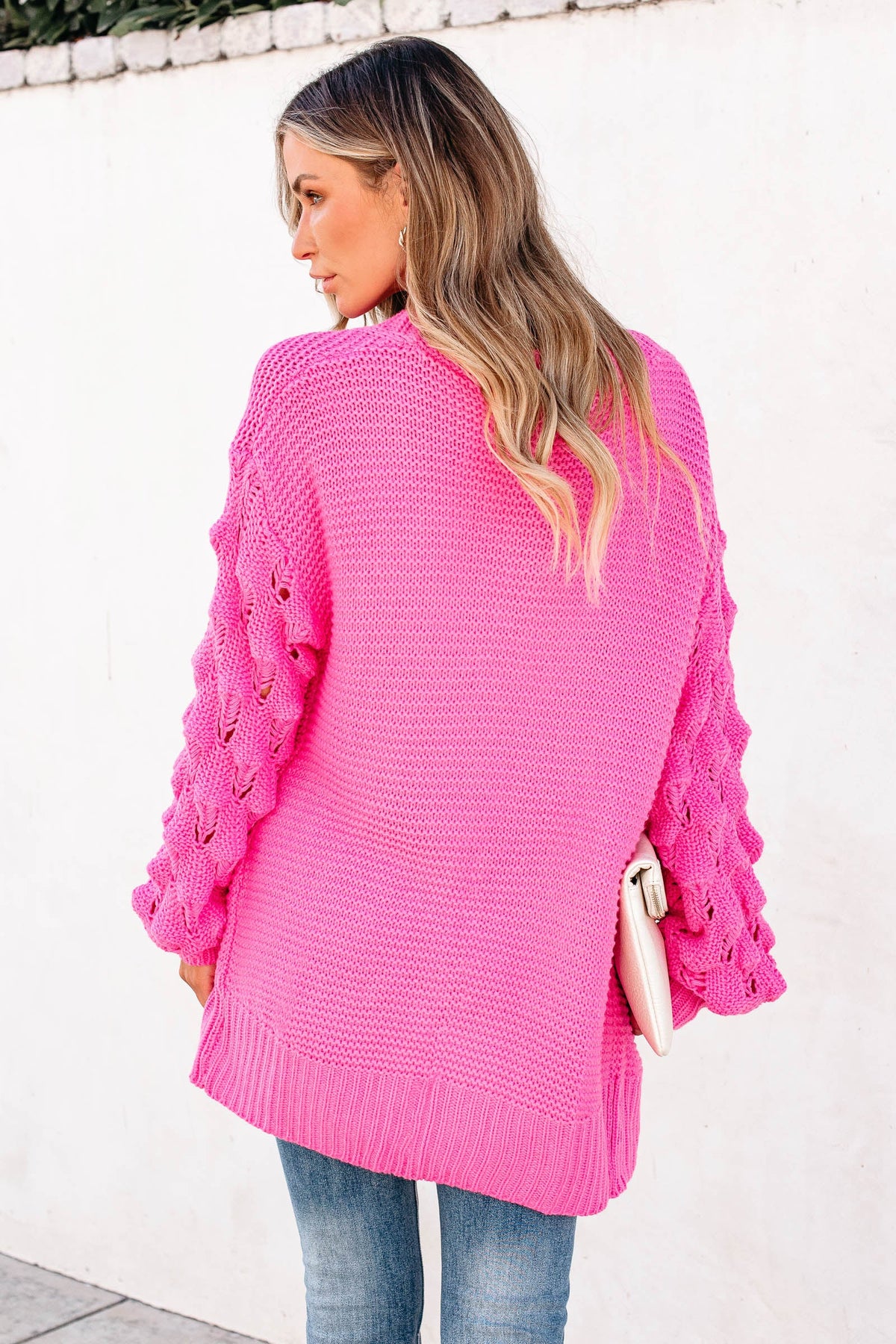 Enchanted Bubble Sleeve Cardigan Pink Closet Candy Boutique