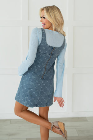 That You Knew Mini Dress - Washed Denim, Closet Candy, 5