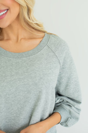 Move This Way Sweatshirt Dress- H Grey, Closet Candy, 2