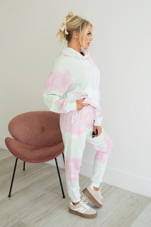 Hit The Road Tie Dye Loungewear - Green, Closet Candy, 5