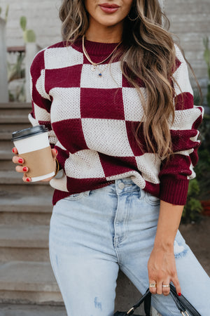 Cause You Show Me Something Sweater - Burgundy, Closet Candy, 4