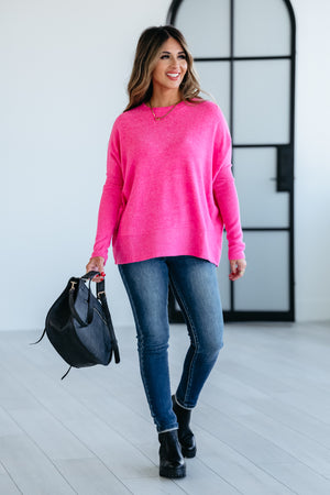 Patch Perfect Sweater - Fuchsia, Closet Candy, 3