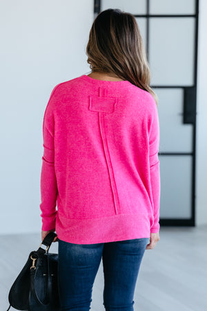 Patch Perfect Sweater - Fuchsia, Closet Candy, 6