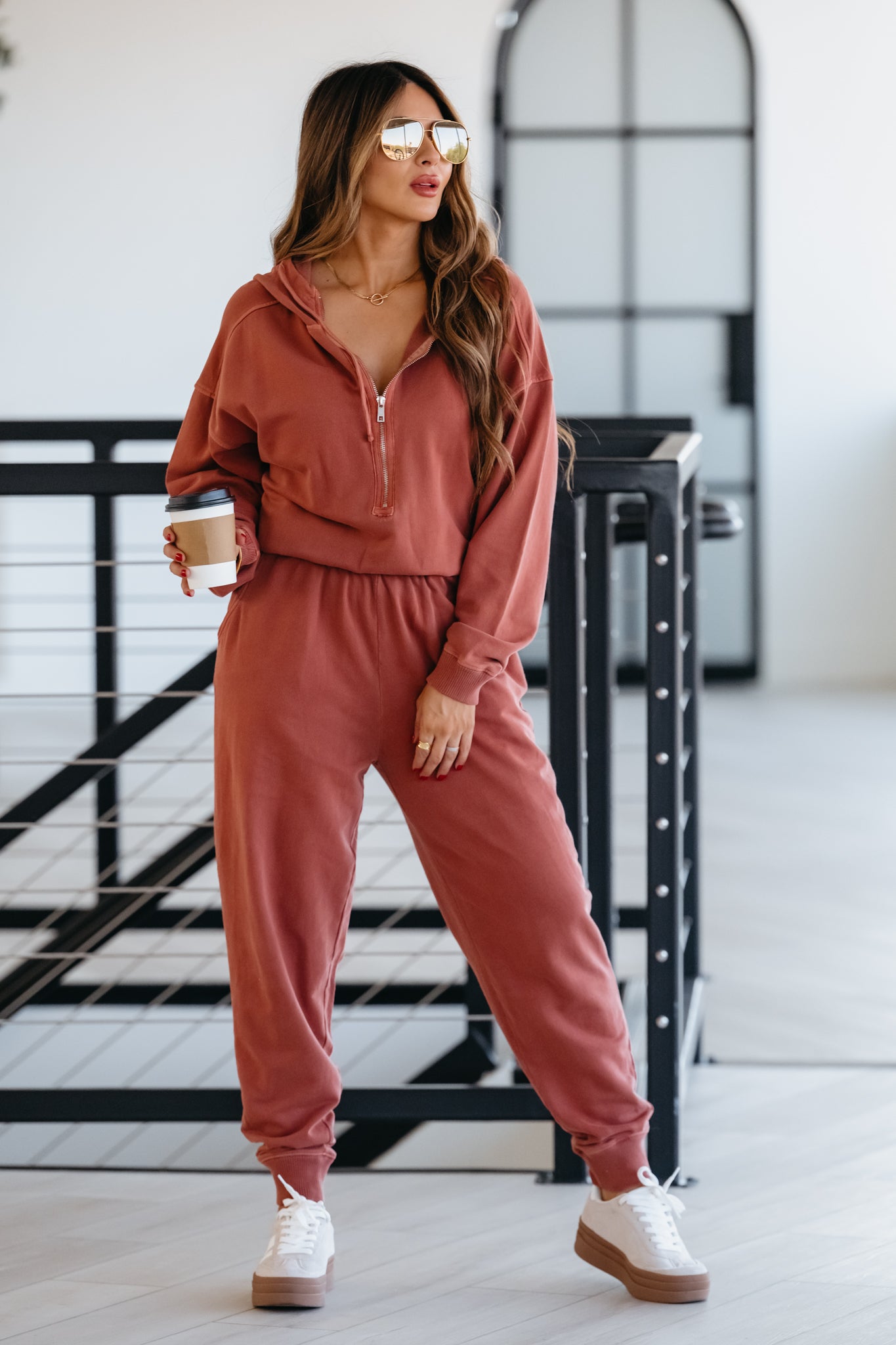 Slow It Down Jumpsuit - Rust, Closet Candy, 1