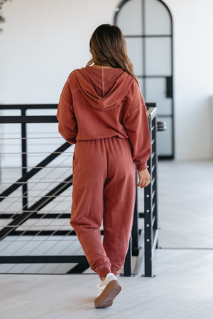 Slow It Down Jumpsuit - Rust, Closet Candy, 3