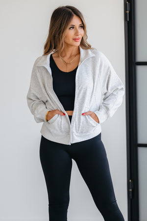 SwiftMove Full Zip Jacket - Heather Grey, Closet Candy, 1