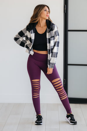 She's Torn Laser Cut Leggings - Plum, Closet Candy, 1