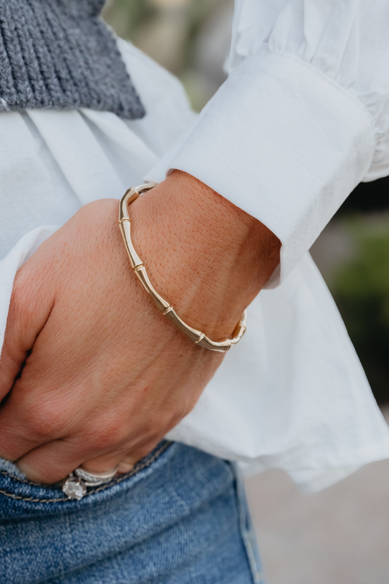 Twisted Cuff Bracelet - Gold, Closet Candy, 1