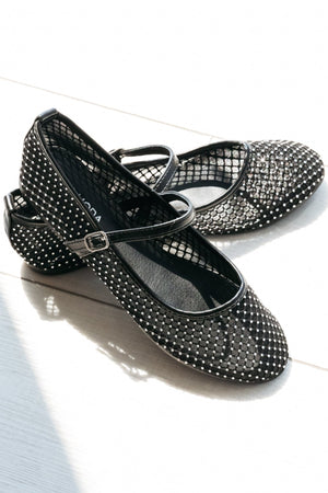 Twinkle Mesh Flats - Black, Closet Candy, 1