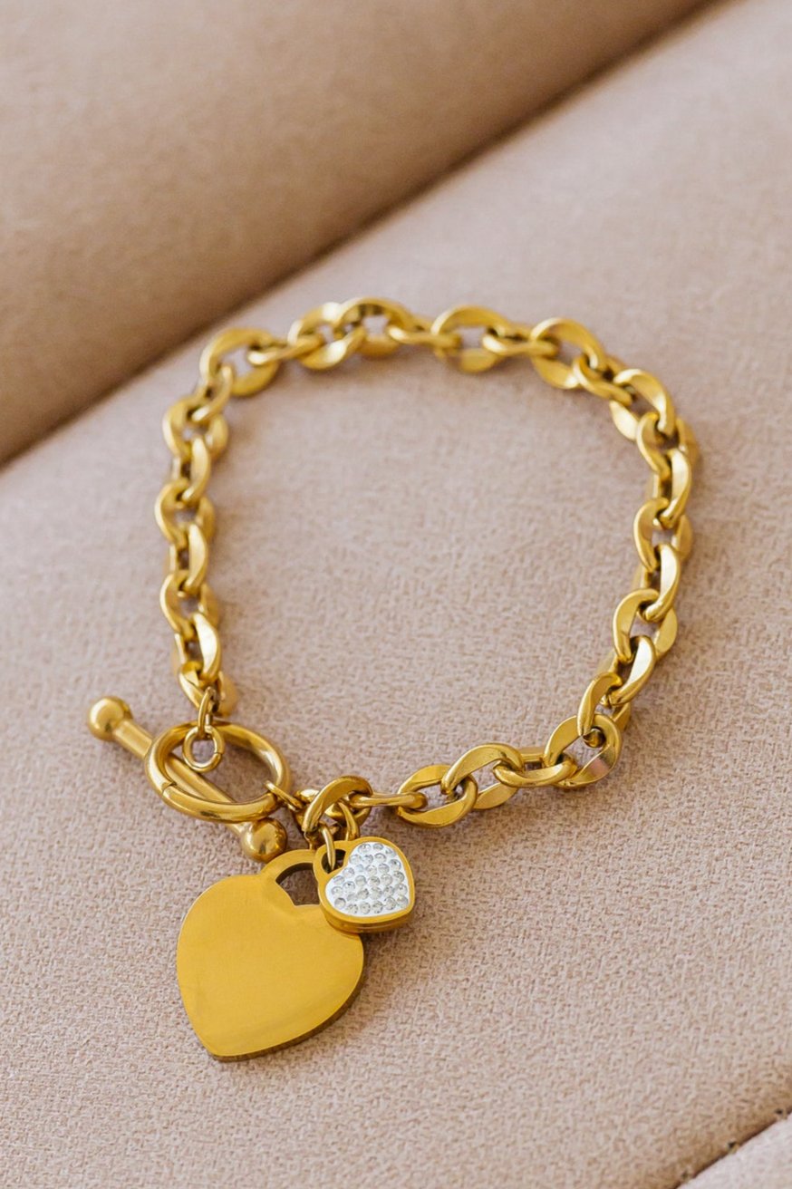 Love Link Bracelet - Gold, Closet Candy, 2