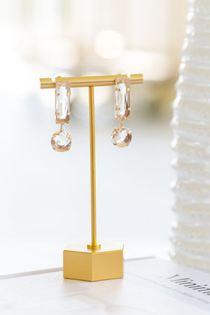 Pristine Light Drop Earrings - Gold, Closet Candy, 4