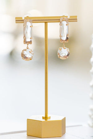 Pristine Light Drop Earrings - Gold, Closet Candy, 1