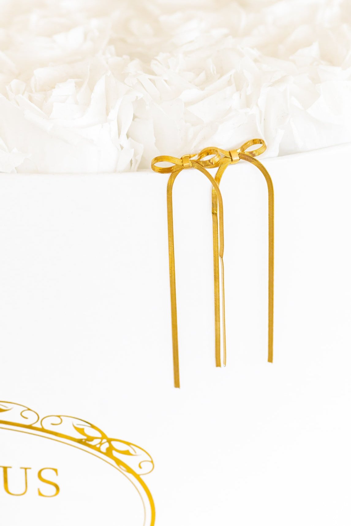 Festive Bow Grace Earrings - Gold, Closet Candy, 1