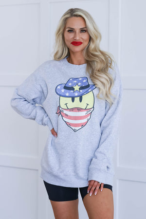 New Sheriff in Town Graphic Sweatshirt - Heather Grey closet candy womens fashion 3