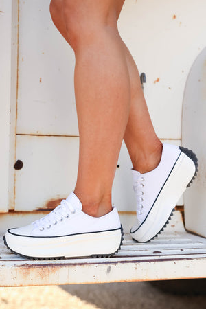 Bailey Platform Sneakers - White closet candy 3