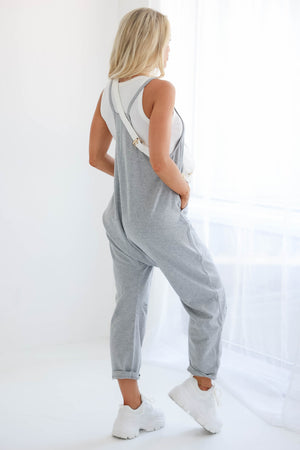 International Flight Vibes Jumpsuit - Heather Grey closet candy 3