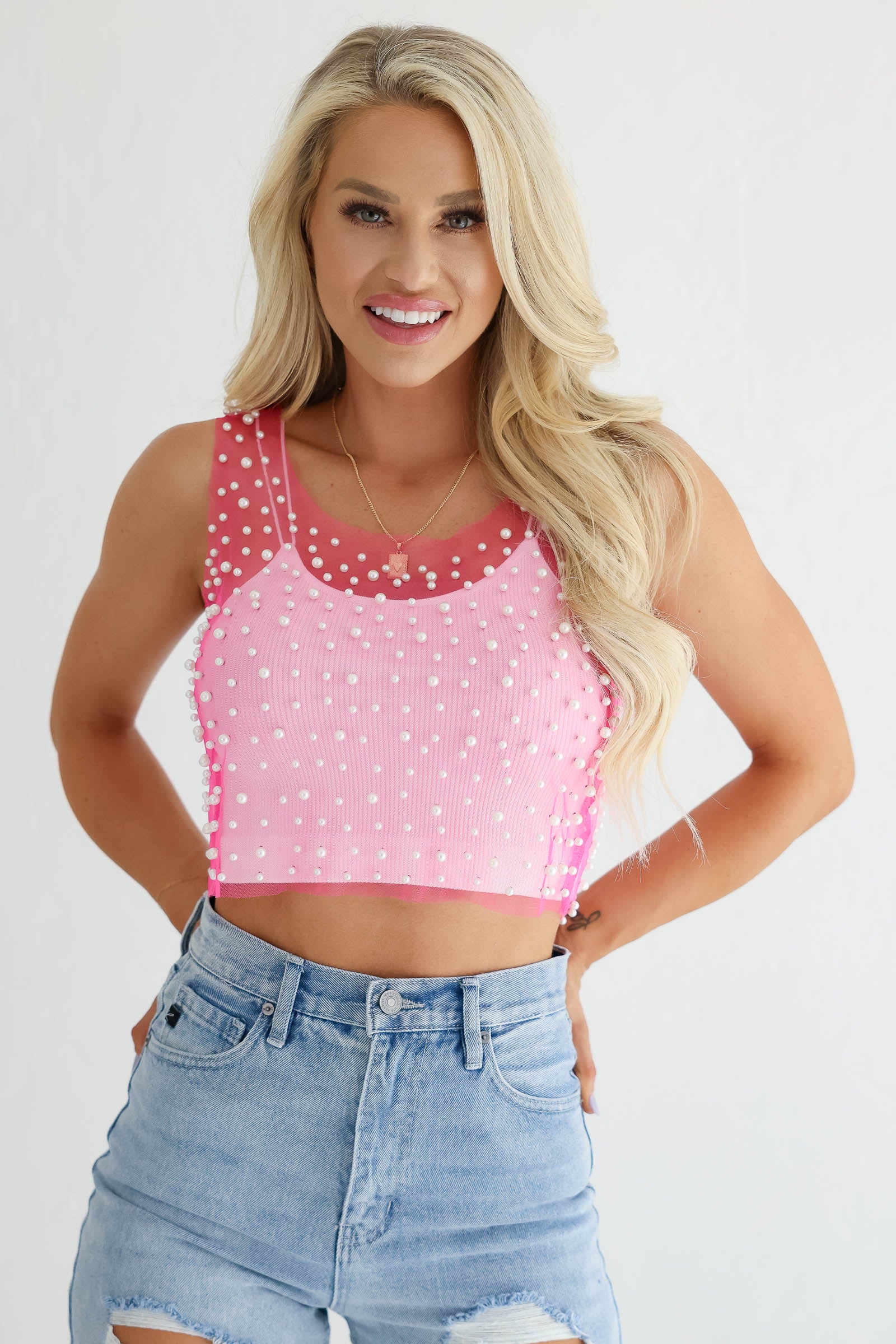 Malibu Dream Pearl Tank - Pink closet candy 1