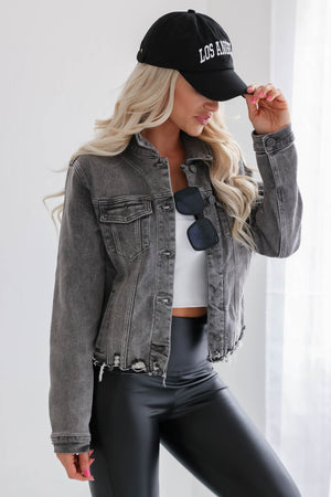 VERVET Terran Classic Fit Denim Jacket - Grey closet candy 1