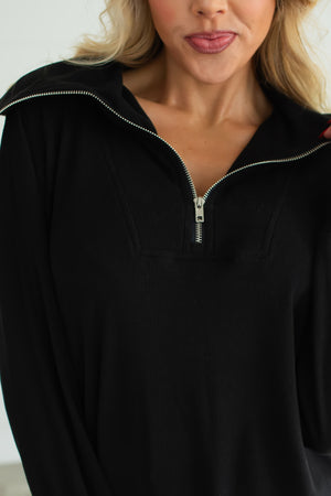 Be Like Before Half-Zip Pullover - Black, Closet Candy, 2