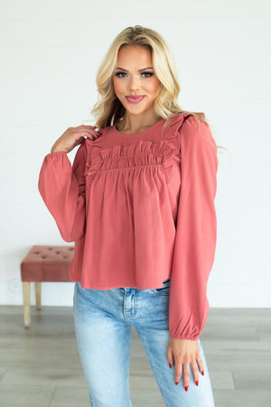 Sleigh Ride With You Top  - Mauve, Closet Candy, 7