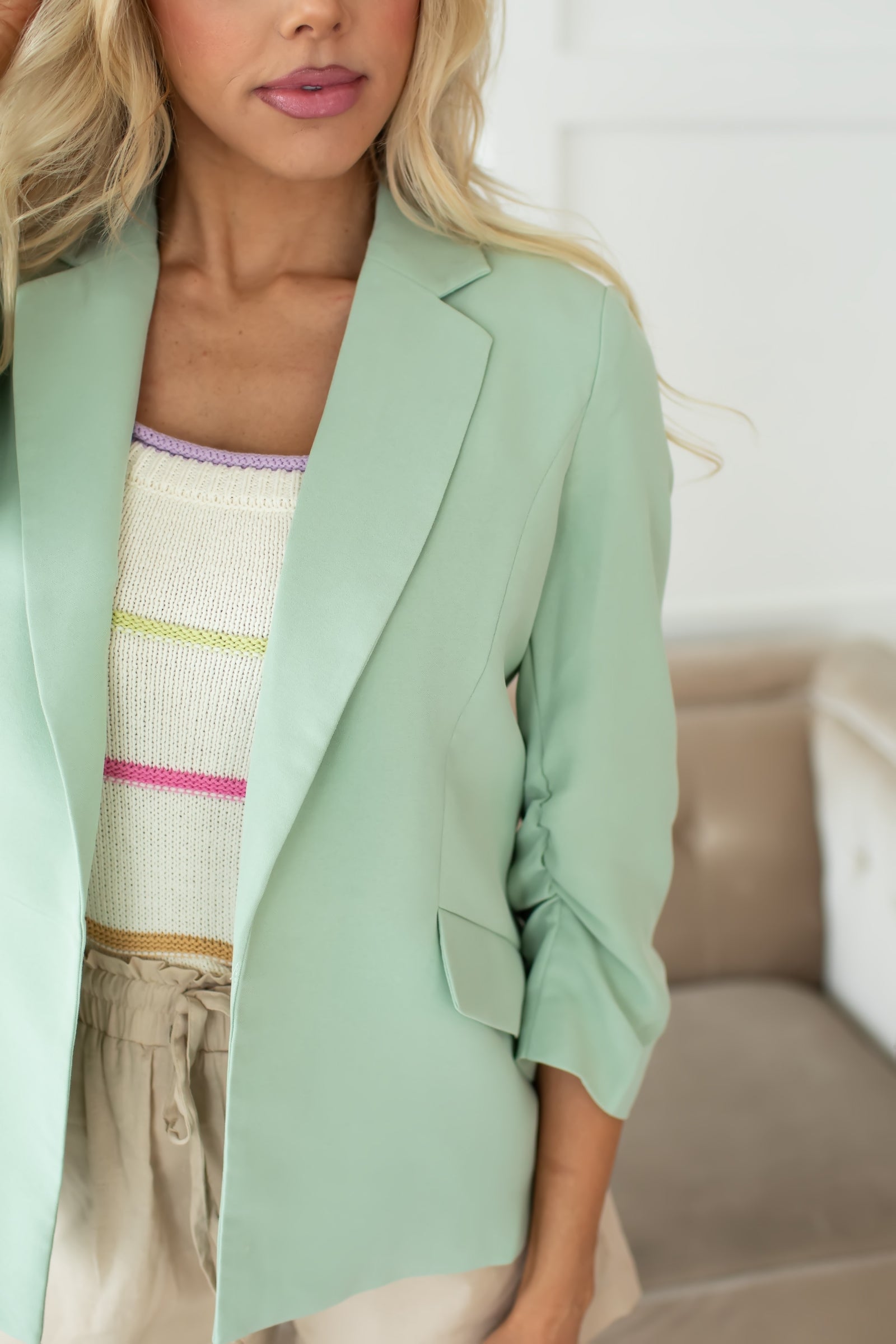 All That There Is Blazer - Sage, Closet Candy, 1