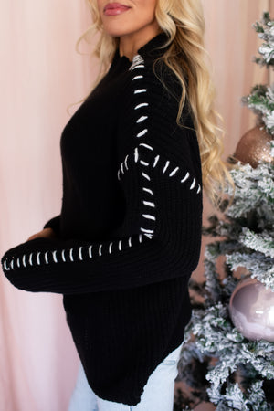 Midnight Whimsy Knit Sweater - Black, Closet Candy, 3