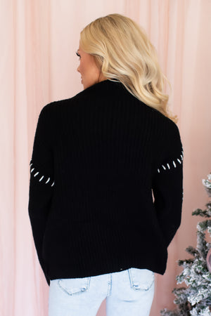 Midnight Whimsy Knit Sweater - Black, Closet Candy, 4