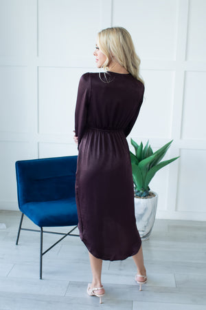 Down The Chimney Tonight Midi Dress - Wine, Closet Candy, 6