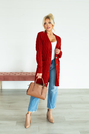 Love in Every Thread Cardigan  - Red, Closet Candy, 6