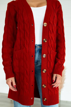 Love in Every Thread Cardigan  - Red, Closet Candy, 2