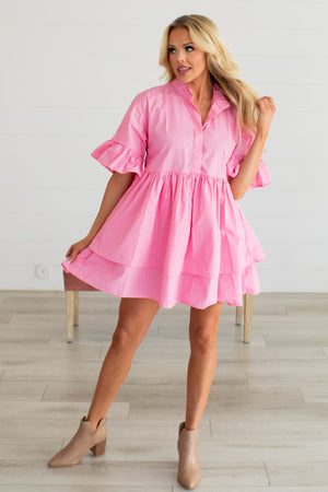 Confidence In Me Shirt Dress - Pale Pink, Closet Candy, 3