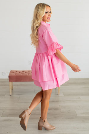 Confidence In Me Shirt Dress - Pale Pink, Closet Candy, 4