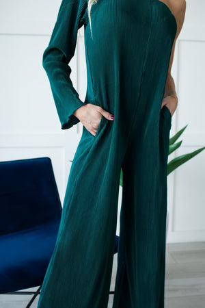 To Young And Old Holiday Jumpsuit - Hunter Green, Closet Candy, 2