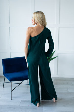 To Young And Old Holiday Jumpsuit - Hunter Green, Closet Candy, 6