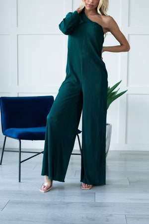 To Young And Old Holiday Jumpsuit - Hunter Green, Closet Candy, 4