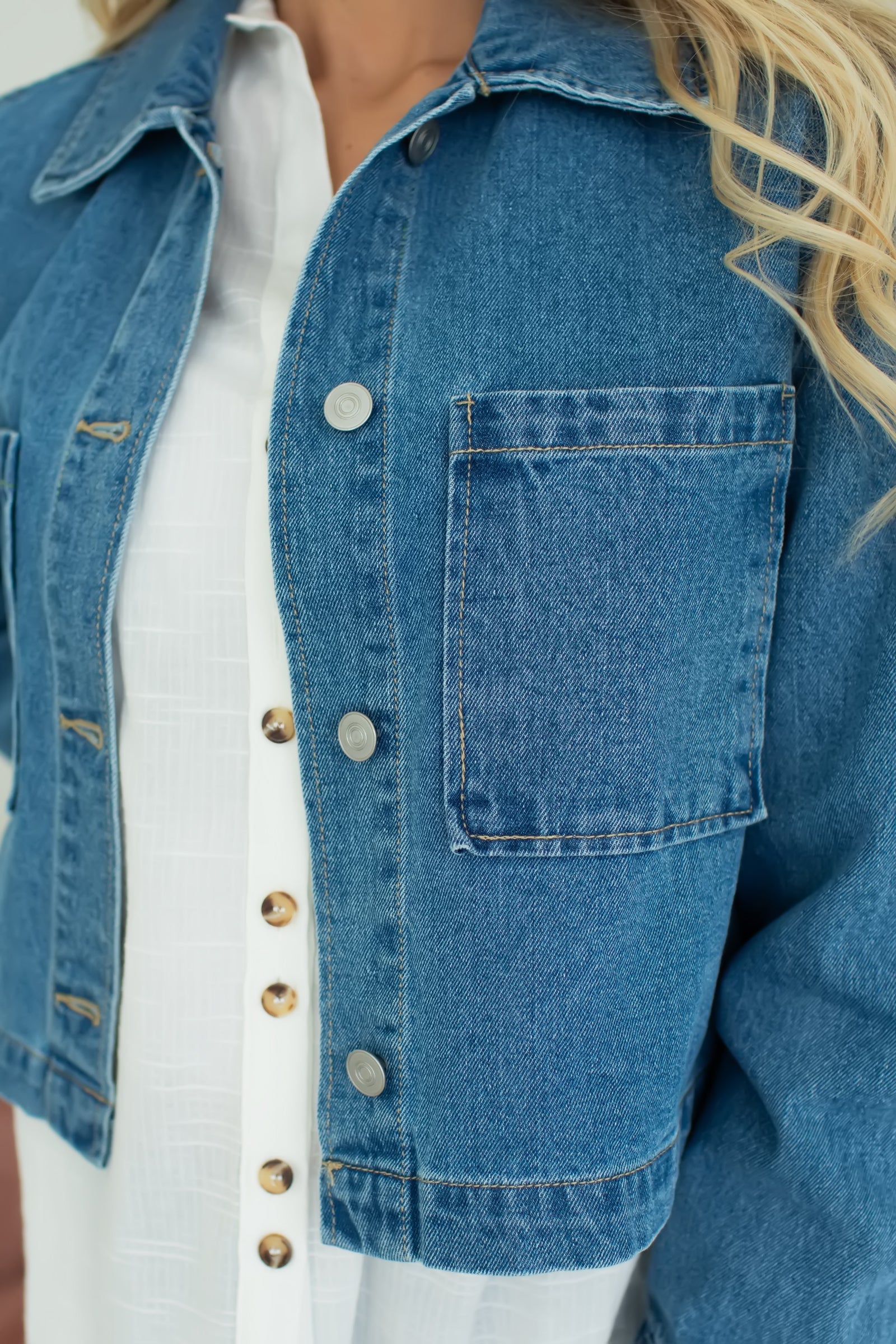 No Matter The Color Jacket - Denim, Closet Candy, 1