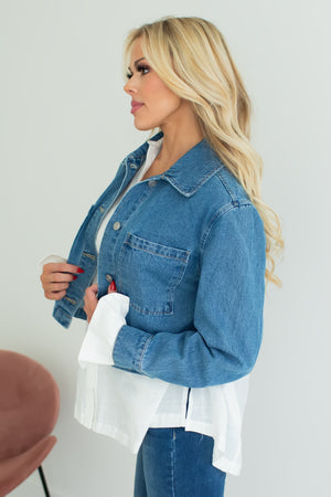 No Matter The Color Jacket - Denim, Closet Candy, 4