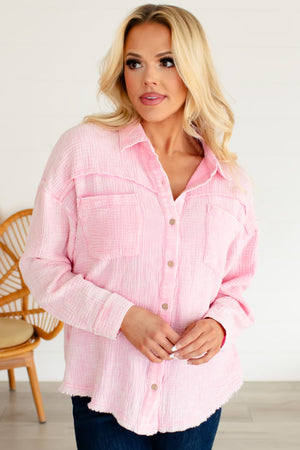 For A Lifetime Mineral Washed Top - Pink, Closet Candy, 1