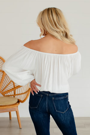 Ain't A Mystery Off Shoulder Top - White, Closet Candy, 5